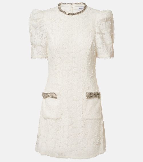 Bridal Dillon embellished lace minidress