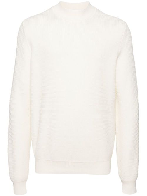 Waffle-knit jumper - Neutrals
