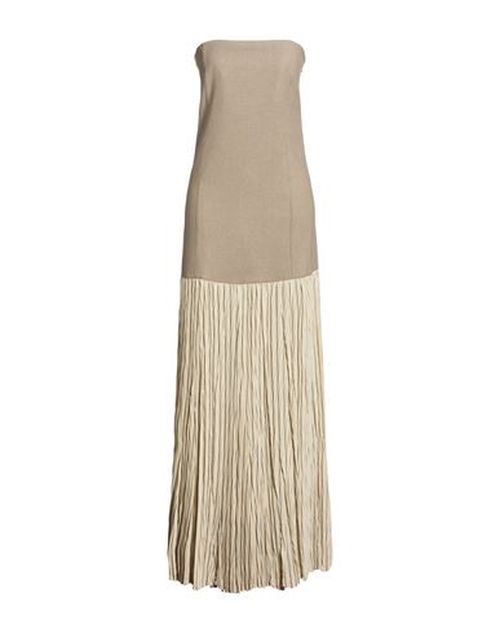 Chocolat Woman Maxi dress Taupe Size 4 Viscose, Wool, Polyester, Elastane
