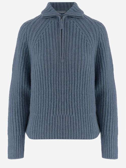 Cashmere and Silk Sweater — Blue