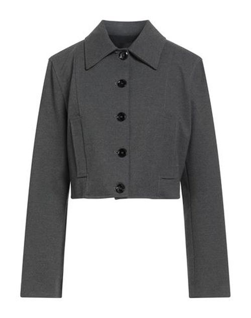 Woman Jacket Charcoal Size 10 Viscose, Nylon, Elastane