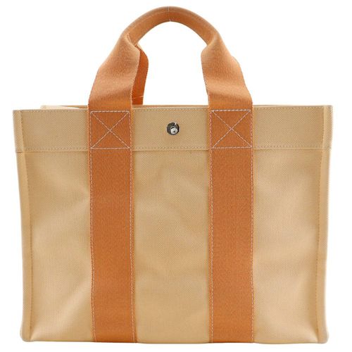 Hermes Orange Canvas Handbag Pre-Owned