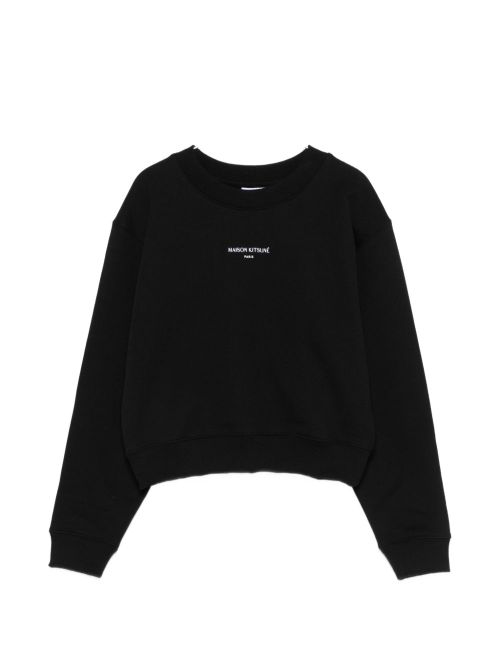 Logo-Embroidered Sweatshirt — Black