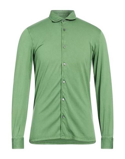 Man Shirt Green Size 36 Organic cotton