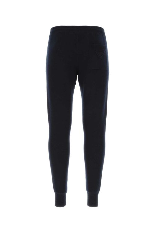 Dark Blue Stretch Cashmere Blend Joggers