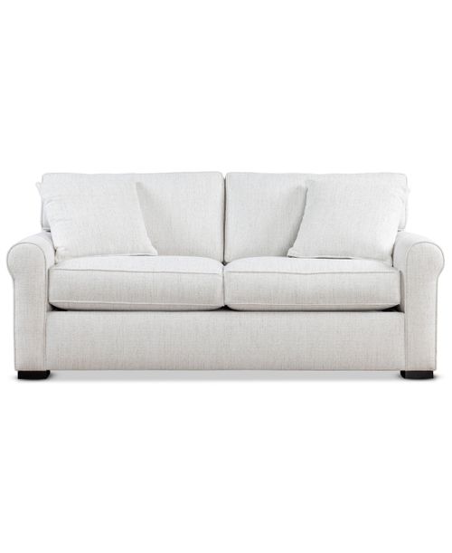 "Radley Rollarm 77"" Fabric Apartment Sofa - Natural"