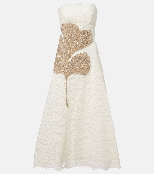Hallis embellished lace cocktail dress