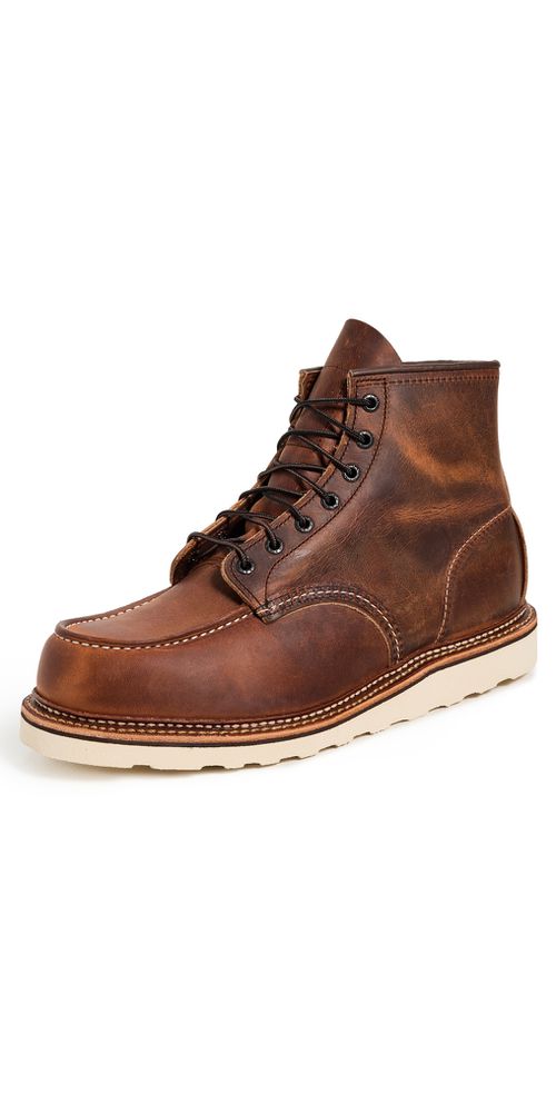 Classic Moc Rough and Tough Leather Boots 6 Copper Rough & Tough