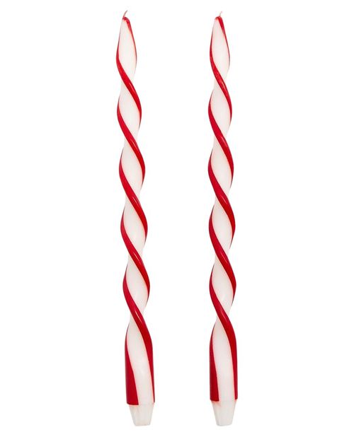 Set Of 2 Twist & Glow Ribbon 15.75In Twist Taper Candles In Gift  Box