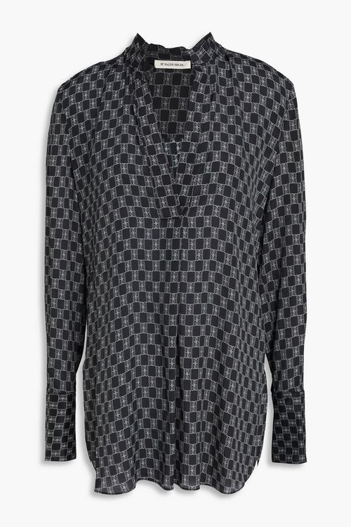 Mabillon logo-print twill tunic - Black - DE 38
