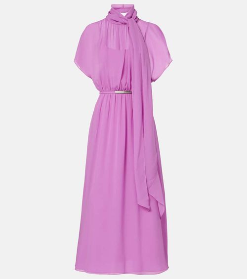 Pineta silk georgette maxi dress