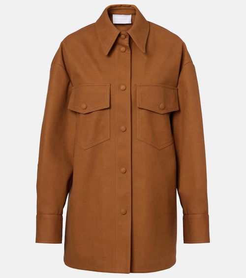 Faux suede overshirt