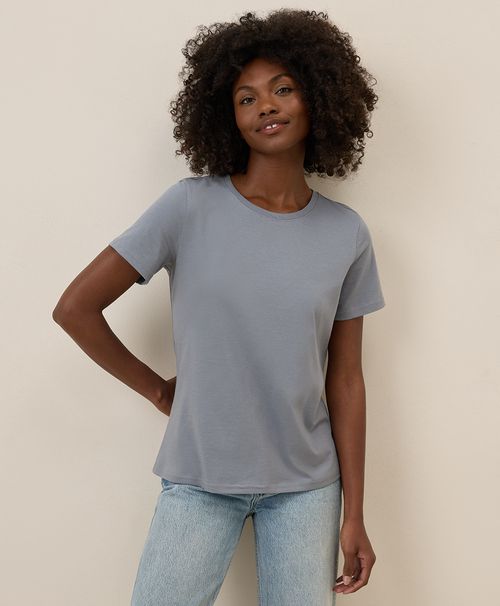 Women's Smoke Blue Softspun Crew Neck Tee