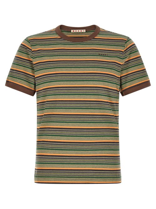 Striped Cotton T-Shirt — Multicolor