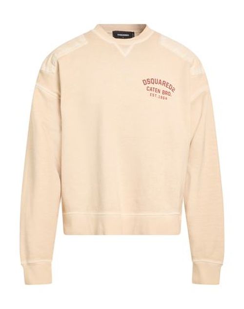 Man Sweatshirt Sand Size L Cotton