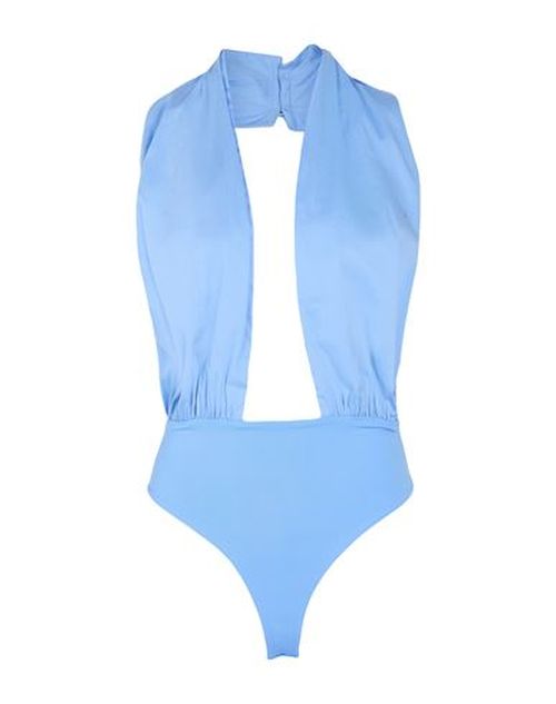 Woman Bodysuit Azure Size 10 Cotton, Polyamide, Elastane, Polyester