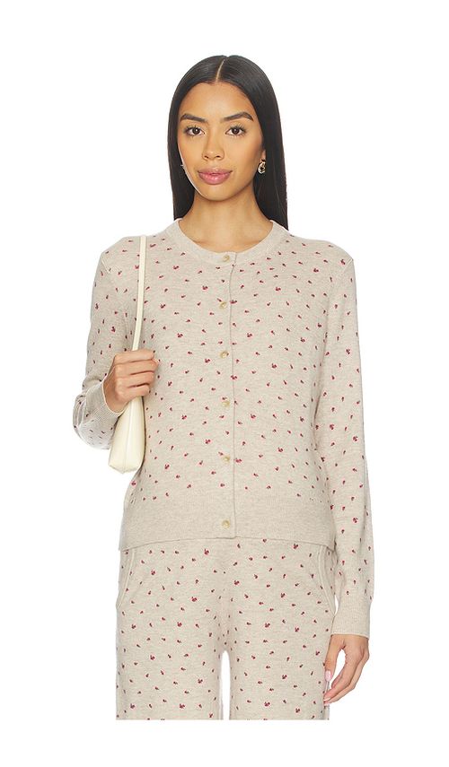 HATCH The Nora Floral Knit Cardigan in Tan. 0. Also , 2