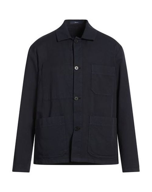 Man Shirt Midnight blue Size 40 Cotton, Elastane