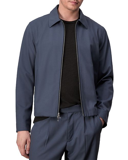 Melrose Wool Blend Twill Full Zip Jacket