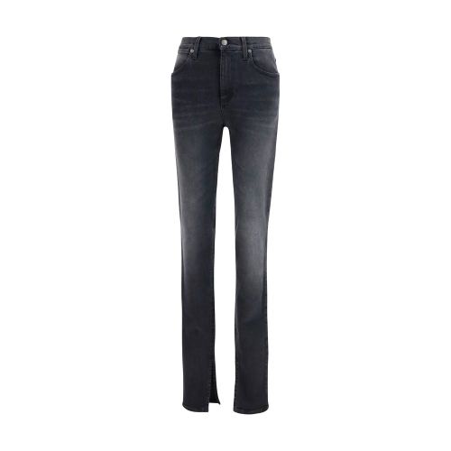 Stone-Washed Cotton Jeans — Black