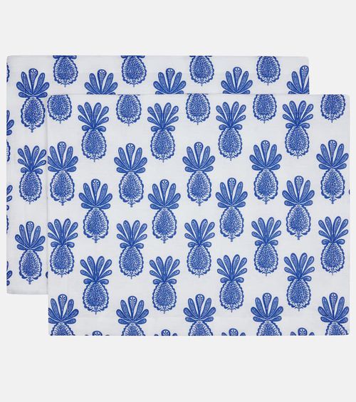 Pineapple Blu set of two tablemats