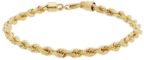 Gold rope chain bracelet