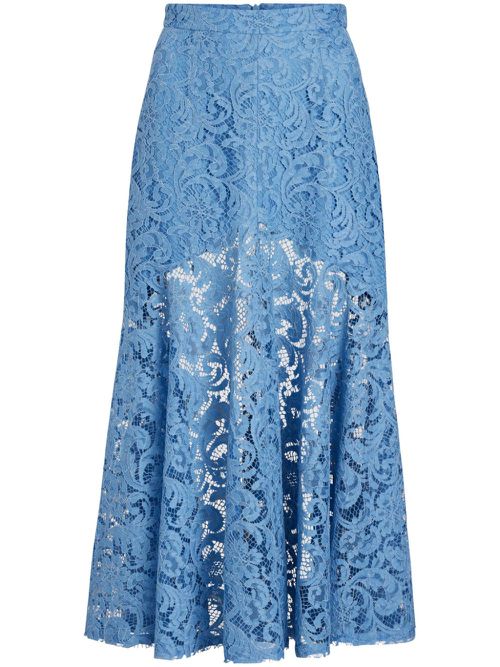 Mermaid lace midi skirt - Blue