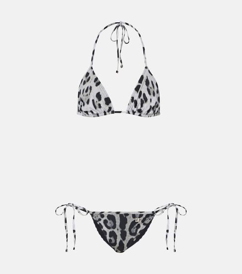Leopard-print bikini