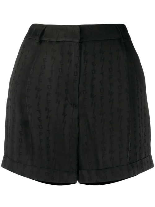Tone-on-tone logo shorts - Black