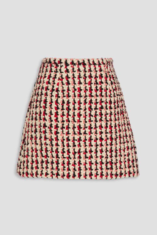 Wool-blend mini skirt - White - IT 42