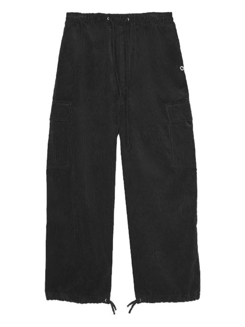 Corduroy cargo trousers - Black