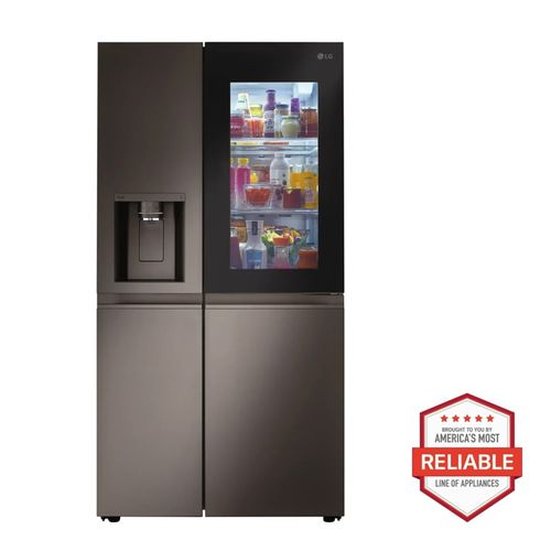 LG Side-By-Side InstaView® Refrigerator, Black Stainless Steel, . ft