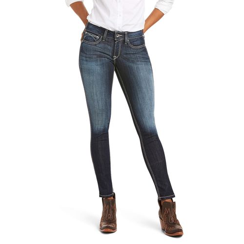 Women's R.E.A.L. Mid Rise Stretch Outseam Ella Skinny Jeans in Celestial Cotton