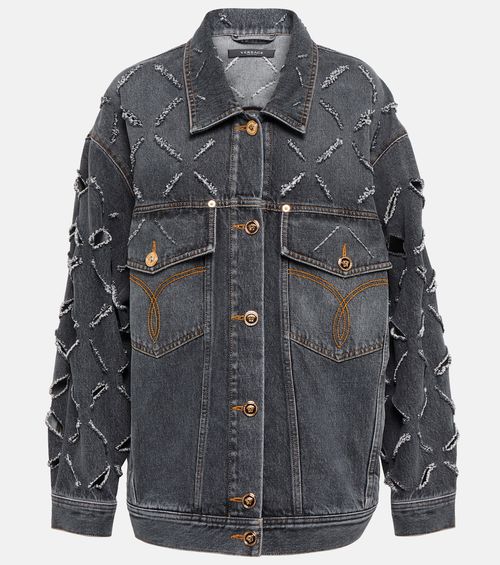 Slashed denim jacket