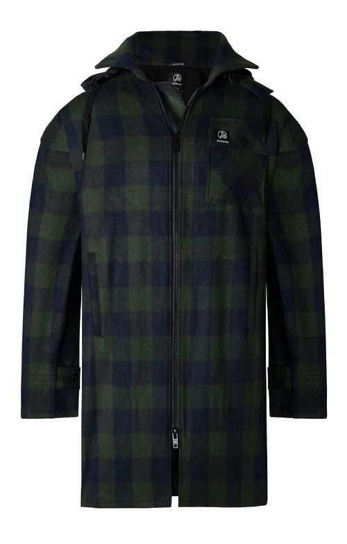 Men's Mosgiel Wool Bush Shirt, Dark Forset Check