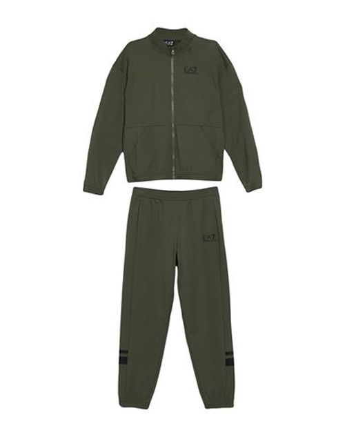 Kid Boy Tracksuit Military green Size 16 Cotton, Polyamide, Polyester, Rubber