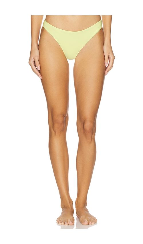 PQ Basic Ruched Bikini Bottom in Yellow. - S also in