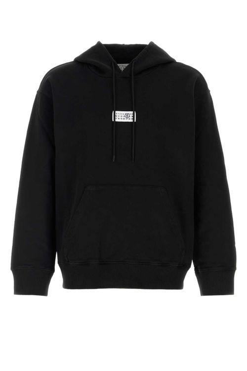 Logo-Patch Cotton Sweatshirt — Black