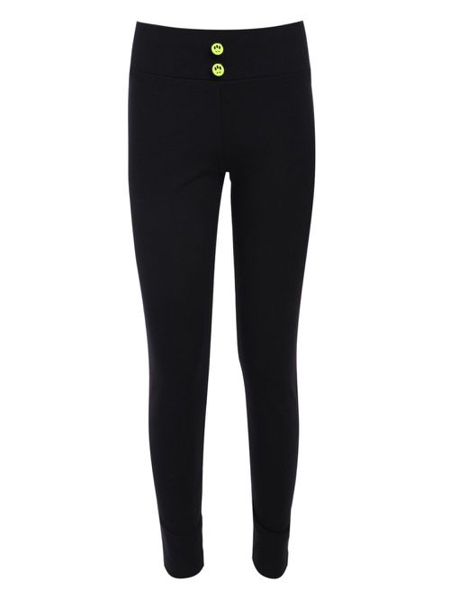 Logo-print elasticated leggings - Black
