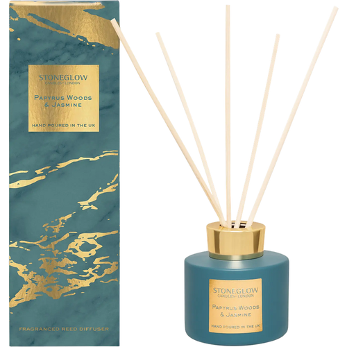 Stoneglow Candles Luna - Reed Diffuser - Papyrus Wood & Jasmine / One