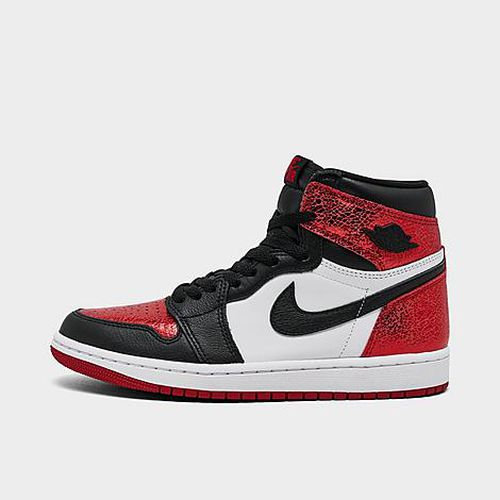 Women's Air Retro 1 High OG Casual Shoes in Varsity Red/Black/White