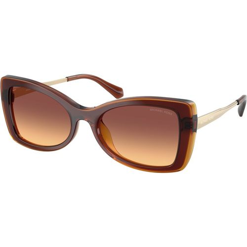 Michael Kors Vrouw Michael Kors MK2272U MALAGA 311378 Zonnebrillen Geïnjecteerd Bruin Bruin Vlinder Normaal Genuanceerd