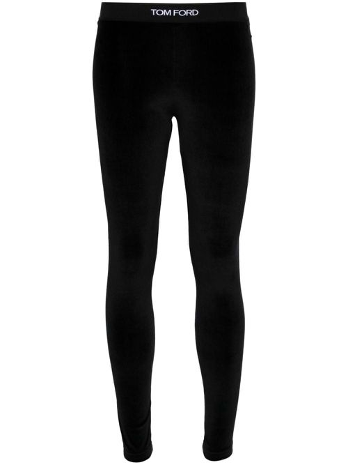 - Logo Velvet Leggings