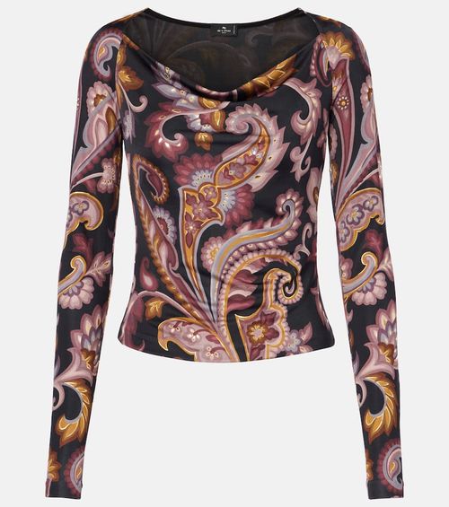 Paisley jersey top