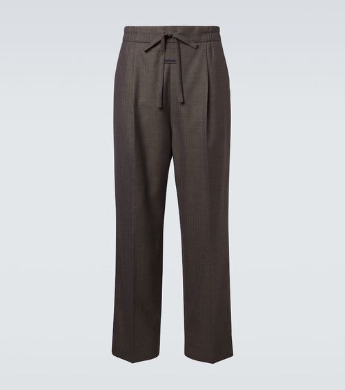 Virgin wool straight pants