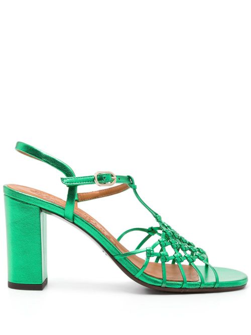 Bassi 75mm leather sandals - Green