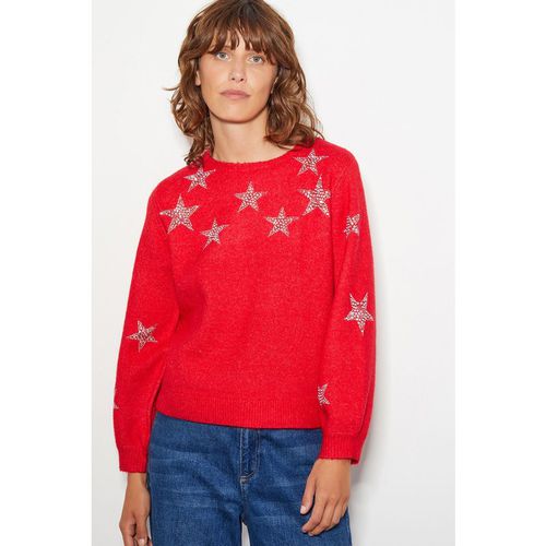 Sabrina Embellished Star Jumper Red
