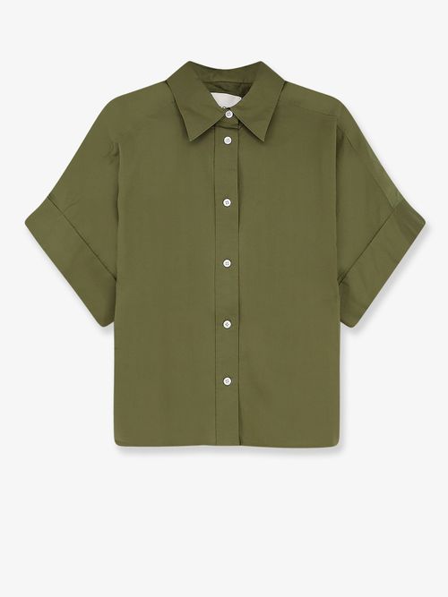 Cotton Button-Down Shirt — Green