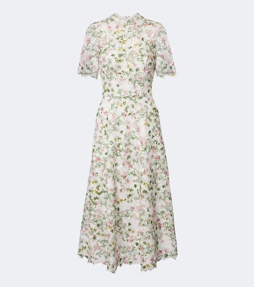 Floral lace midi dress