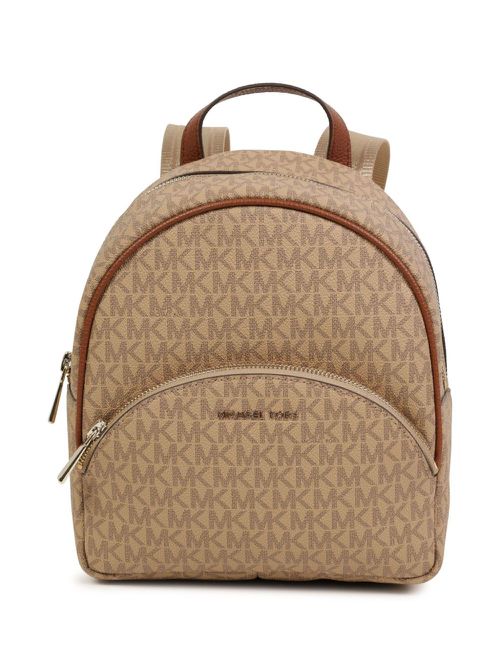 Monogram-pattern backpack - Neutrals